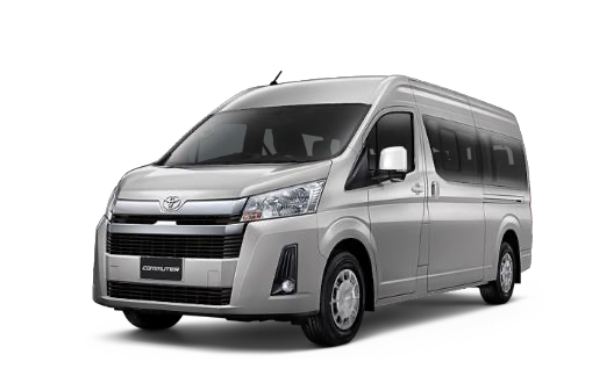 Toyota Commuter Van for Group Airport Transfers and Transportation between Bangkok City Center, Pattaya, and Chonburi in Thailand